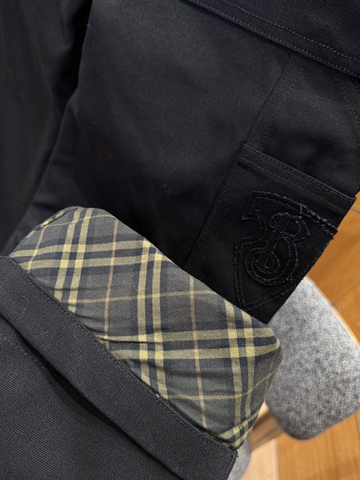 バーバリーコピー チェック柄ワークジーンズ