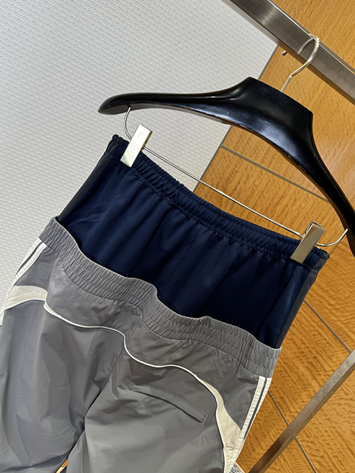 バレンシアガ BALENCIAGA ダブルウエストの二重ストライプパンツ