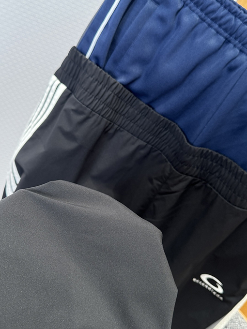 バレンシアガ BALENCIAGA ダブルウエストの二重ストライプパンツ