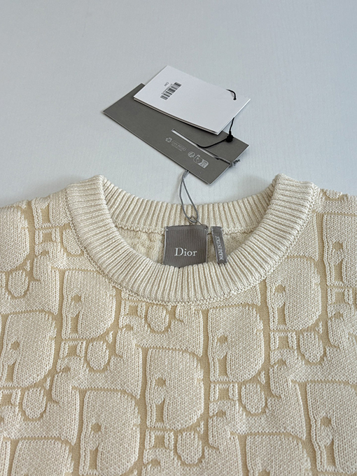 ディオールコピー Oblique 全面ジャカードプルオーバーニットセーター
