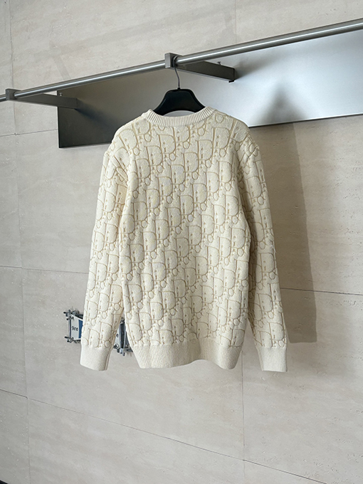 ディオールコピー Oblique 全面ジャカードプルオーバーニットセーター