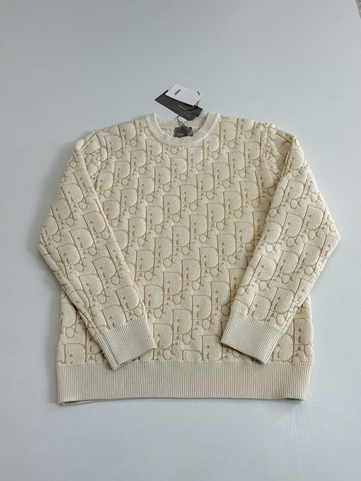 ディオールコピー Oblique 全面ジャカードプルオーバーニットセーター
