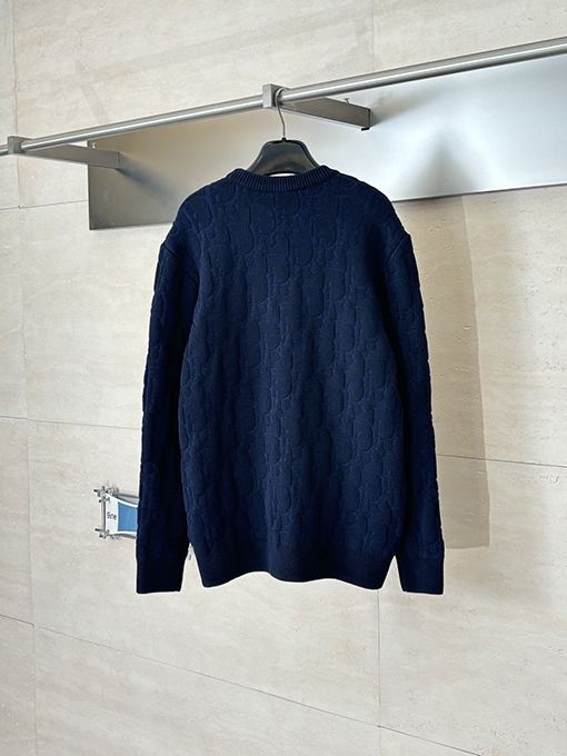 ディオールコピー Oblique 全面ジャカードプルオーバーニットセーター