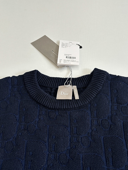 ディオールコピー Oblique 全面ジャカードプルオーバーニットセーター