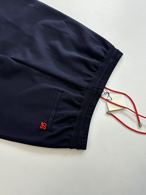 ロエベ 新しいカラーブロックの刺繍りストレートレッグカジュアルパンツ