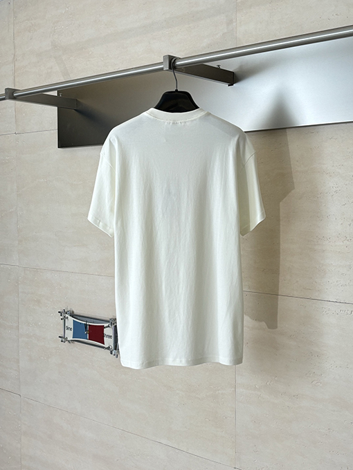 ディオール No Dior No Dietrich コットンレター刺繍クルーネック半袖Tシャツ