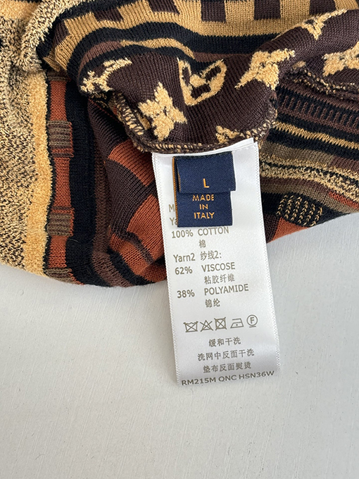 ルイヴィトン NIGO とのコラボレーション モノグラムジャカードニット 半袖ポロシャツ