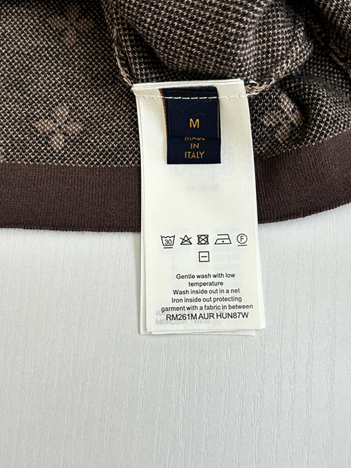 ルイヴィトン グラデーションモノグラムジャカードクルーネックニット半袖Tシャツ