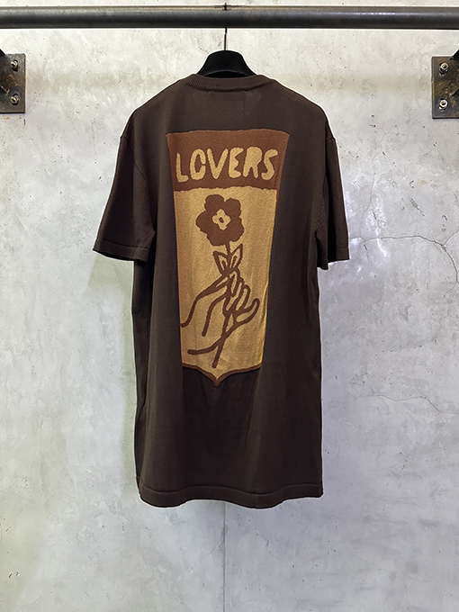 ルイヴィトン フローラルチェックジャカードロゴニット半袖Tシャツ