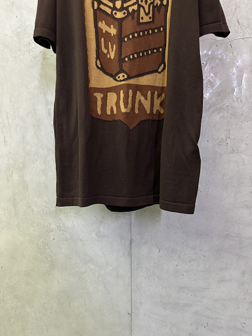 ルイヴィトン フローラルチェックジャカードロゴニット半袖Tシャツ