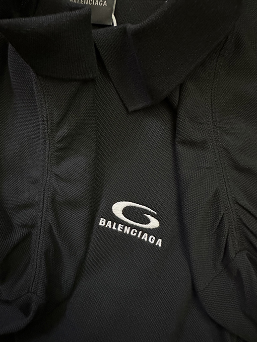 バレンシアガ Balenciaga シングルリング刺繍半袖ポロシャツ