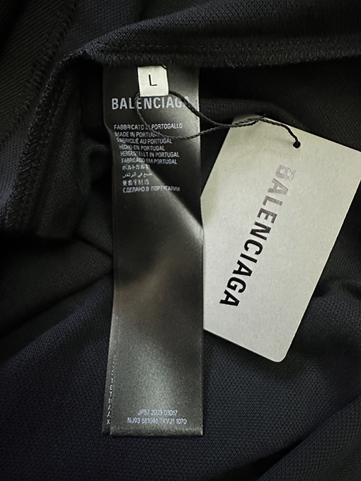 バレンシアガ Balenciaga シングルリング刺繍半袖ポロシャツ