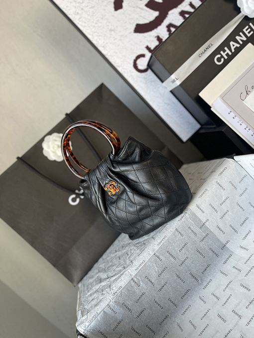 シャネル レディース秋冬コレクション AS6022 べっ甲ハンドルバケットバッグ