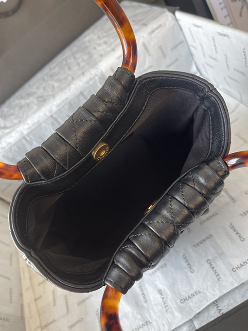 シャネル レディース秋冬コレクション AS6022 べっ甲ハンドルバケットバッグ