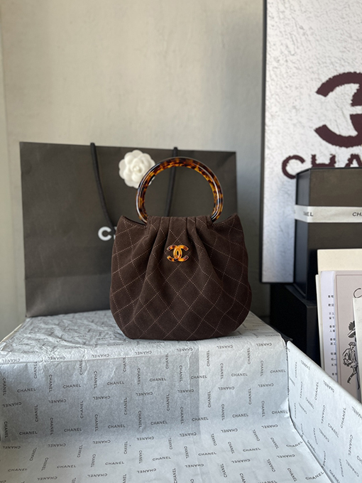 シャネル レディース秋冬コレクション AS6022 べっ甲ハンドルバケットバッグ