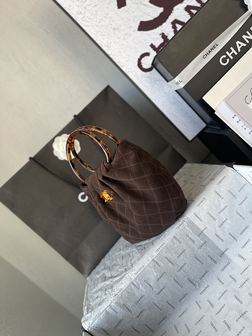 シャネル レディース秋冬コレクション AS6022 べっ甲ハンドルバケットバッグ