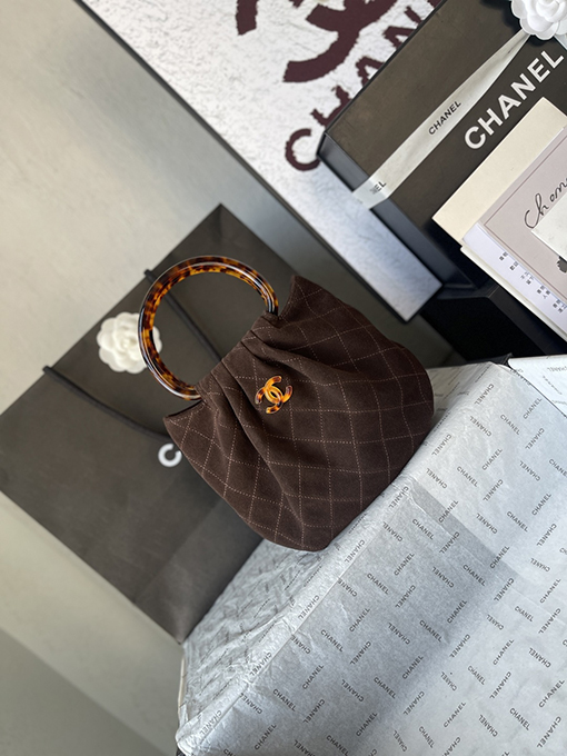 シャネル レディース秋冬コレクション AS6022 べっ甲ハンドルバケットバッグ