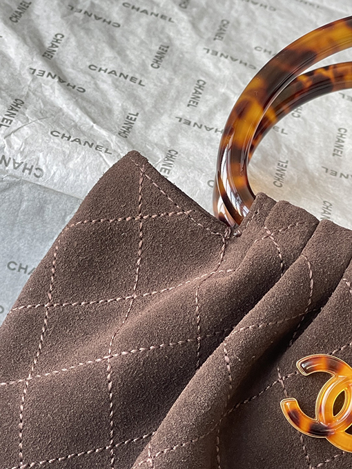 シャネル レディース秋冬コレクション AS6022 べっ甲ハンドルバケットバッグ