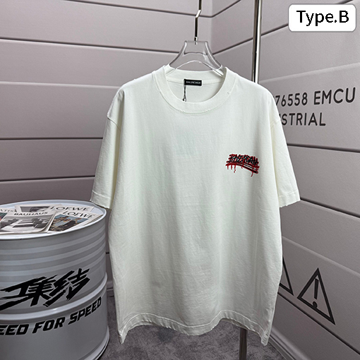 バレンシアガ Balenciaga 洗いざらしのクルーネック半袖Tシャツ