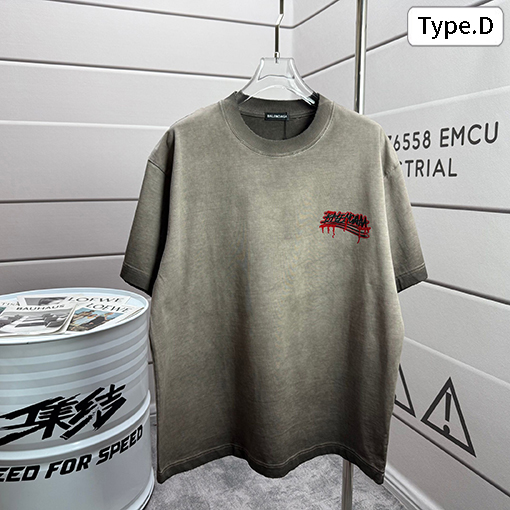 バレンシアガ Balenciaga 洗いざらしのクルーネック半袖Tシャツ