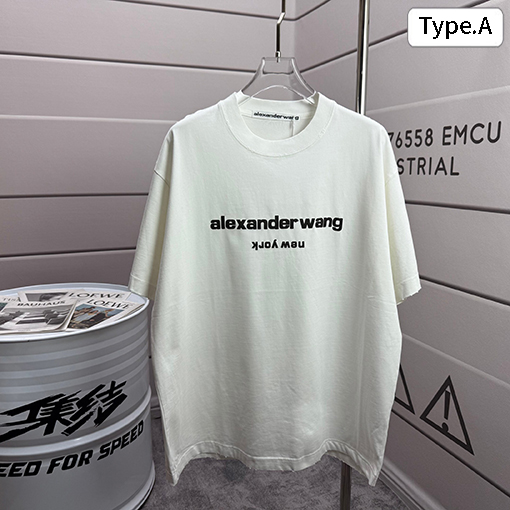 アレキサンダーワン Alexanderwang クラシックなダメージのクルーネック半袖Tシャツ