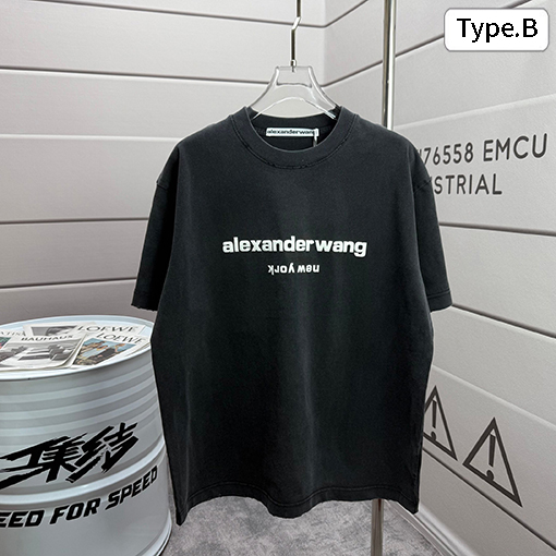 アレキサンダーワン Alexanderwang クラシックなダメージのクルーネック半袖Tシャツ