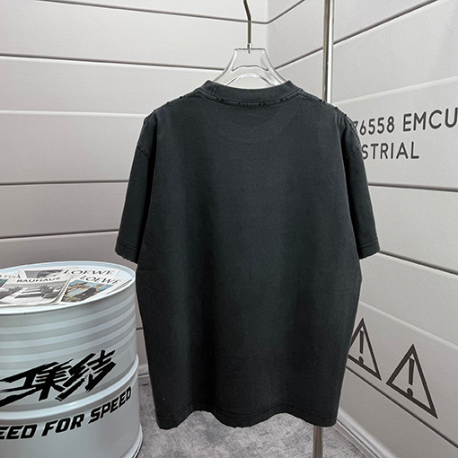 アレキサンダーワン Alexanderwang クラシックなダメージのクルーネック半袖Tシャツ