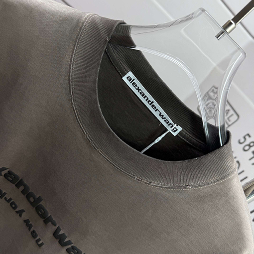 アレキサンダーワン Alexanderwang クラシックなダメージのクルーネック半袖Tシャツ
