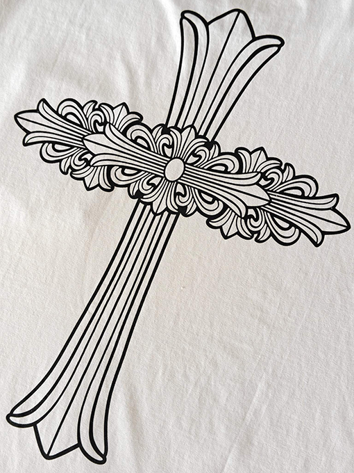 クロムハーツスーパーコピー Vintage サンスクリット十字の半袖Tシャツ