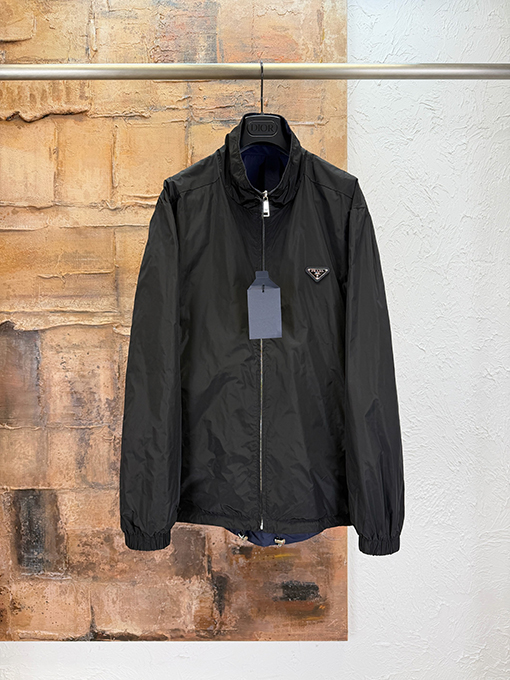 プラダブランドコピー 両面トライアングルアイアンリバーシブルジャケット