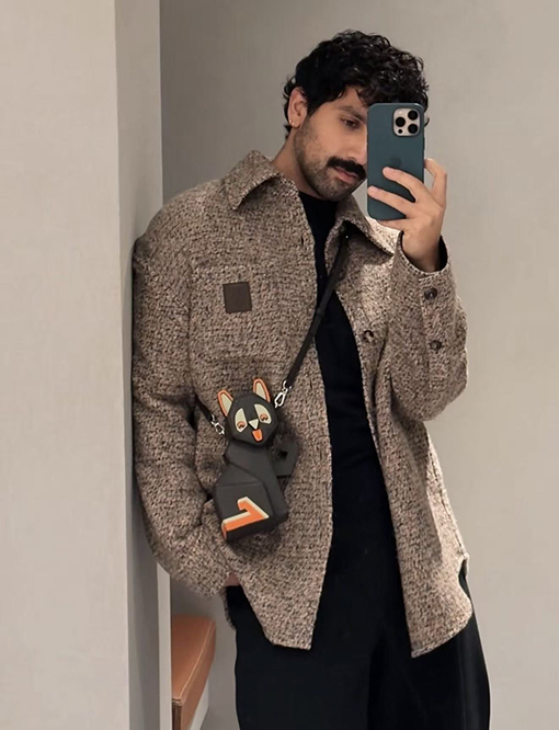 ロエベブランドスーパーコピー レザーロゴウールコート