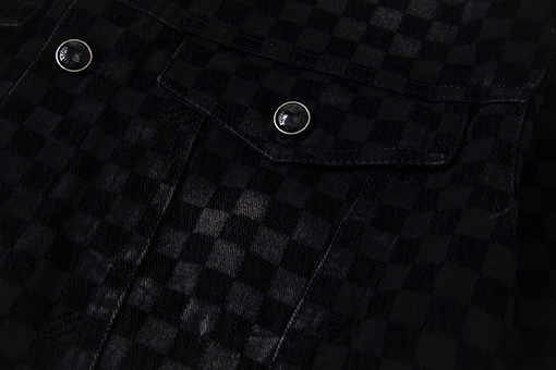 ルイヴィトンスーパーコピー チェック柄フロックデニムジャケット