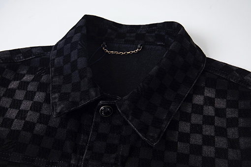 ルイヴィトンスーパーコピー チェック柄フロックデニムジャケット