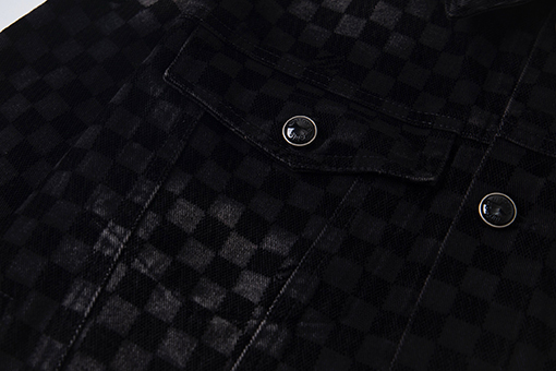 ルイヴィトンスーパーコピー チェック柄フロックデニムジャケット