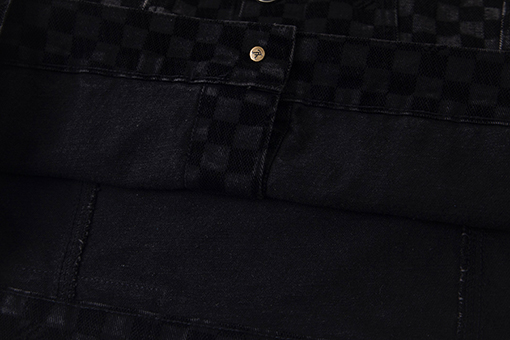 ルイヴィトンスーパーコピー チェック柄フロックデニムジャケット