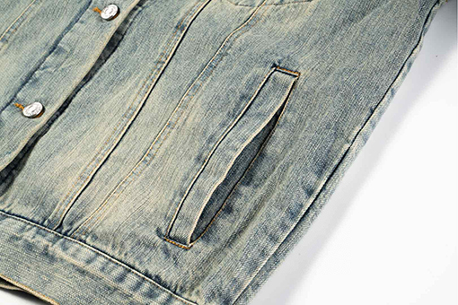 バレンシアガブランドコピー ランウェイ手描きトーテム柄デニムジャケット