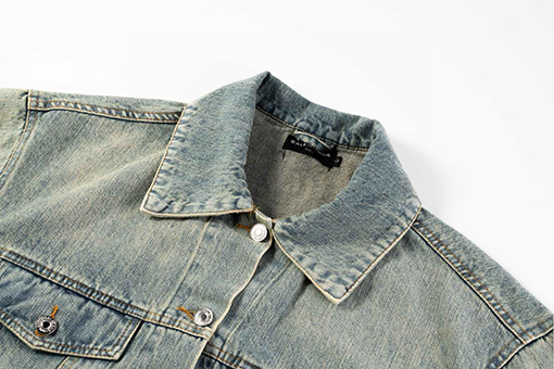 バレンシアガブランドコピー ランウェイ手描きトーテム柄デニムジャケット