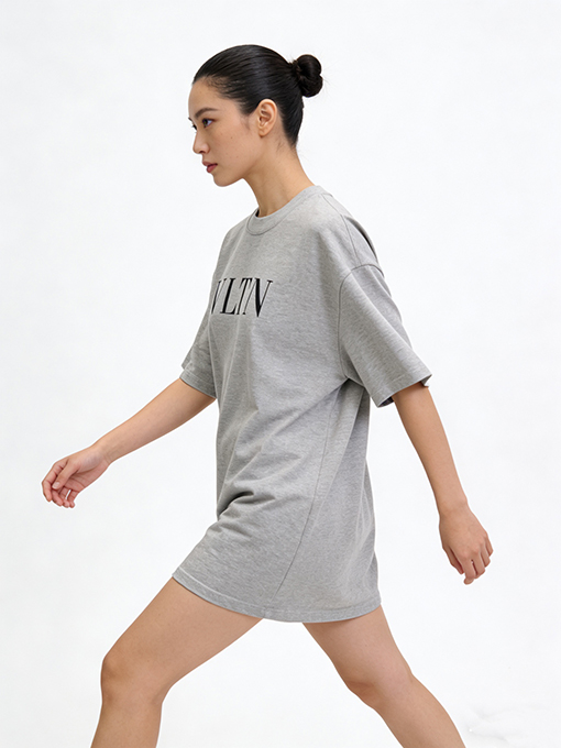 ヴァレンティノブランドコピー レターロゴプリント半袖Tシャツ