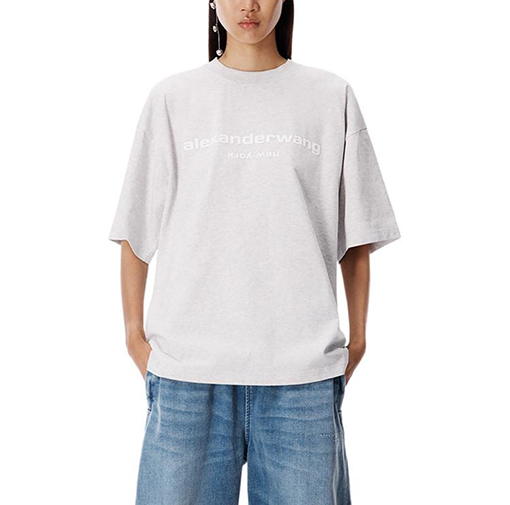 アレキサンダーワンスーパーコピー Alexander wang レターロゴフォームプリント半袖Tシャツ