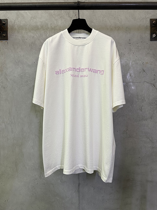 アレキサンダーワンスーパーコピー Alexander wang レターロゴフォームプリント半袖Tシャツ