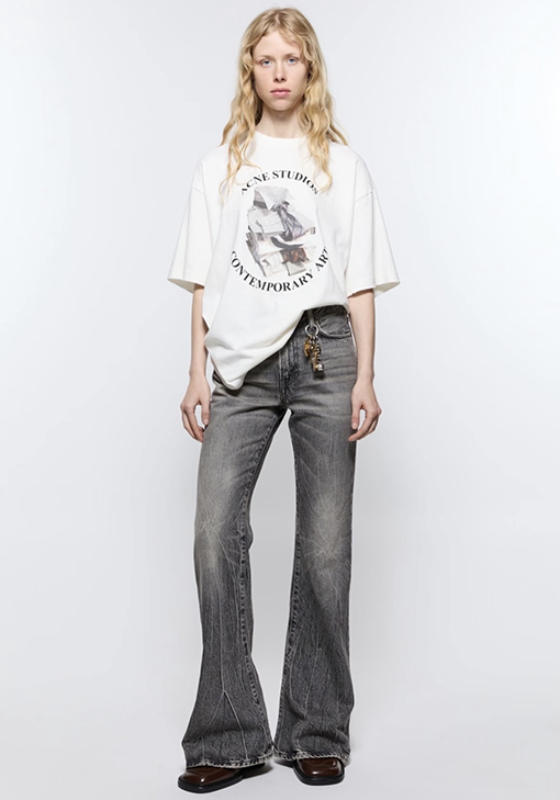 アクネストゥディオズブランドスーパーコピー Acne Studios プリント半袖Tシャツ