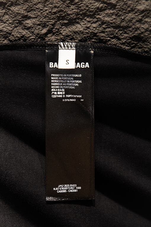 バレンシアガブランドコピー Balenciaga ヘクラシックなヘビーデューティープリントアップリケ刺繍半袖Tシャツ