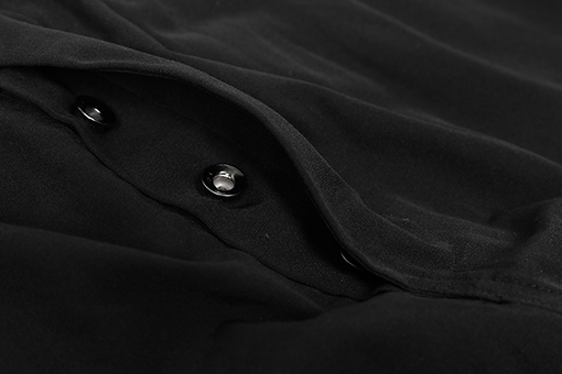 リックオウエンススーパーコピー 黒のボタンダウンストレートレッグパンツ