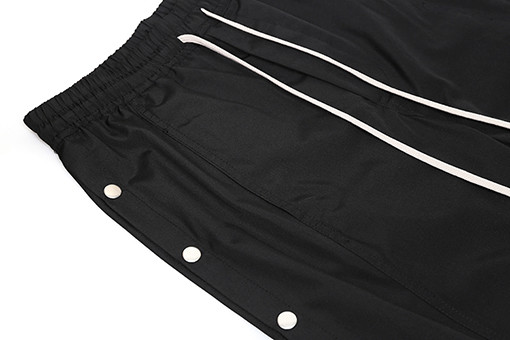 リックオウエンススーパーコピー 黒のボタンダウンストレートレッグパンツ