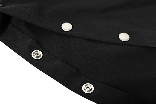 リックオウエンススーパーコピー 黒のボタンダウンストレートレッグパンツ