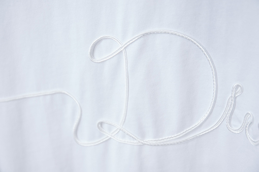 ディオールスーパーコピー 早春コラボシリーズ 刺繍ロゴ半袖Tシャツ