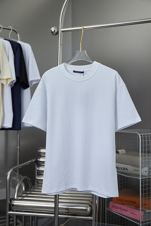 ルイヴィトンブランドスーパーコピー オールロゴフロック半袖Tシャツ