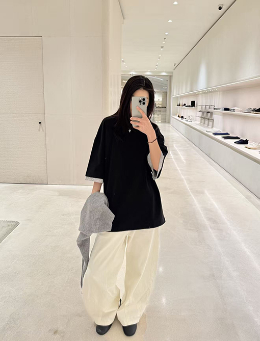 ジルサンダーコピー フェイクツーピース半袖Tシャツ