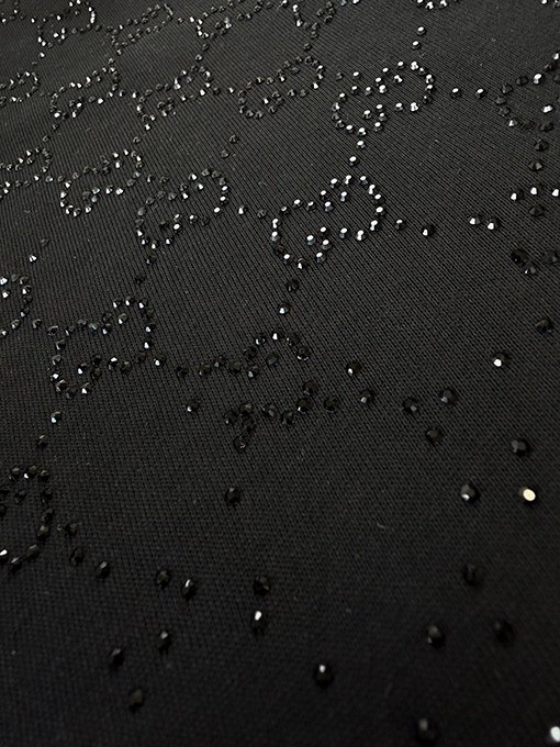 グッチブランドスーパーコピー ラインストーン半袖Tシャツ