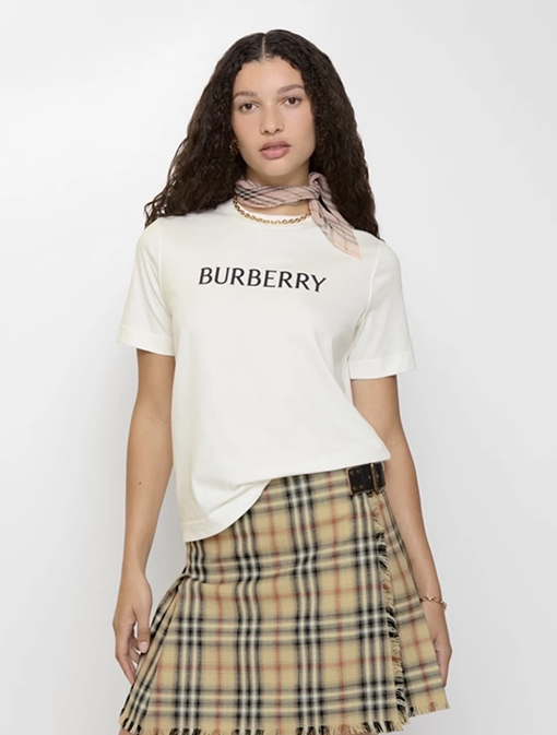 バーバリーコピー ロゴ入り半袖Tシャツ